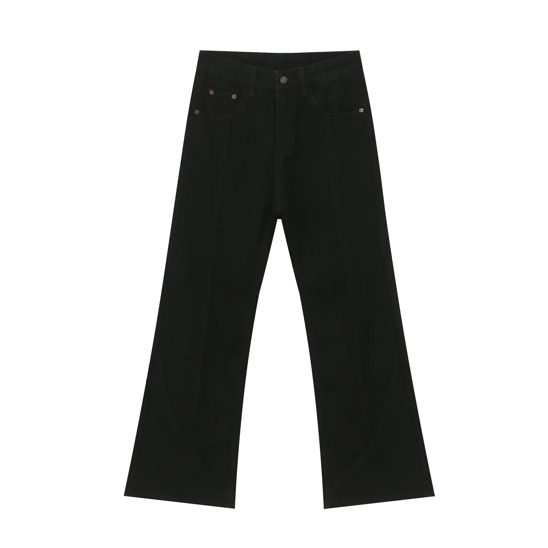 Black Weila Jeans Men's Loose Straight American Style
