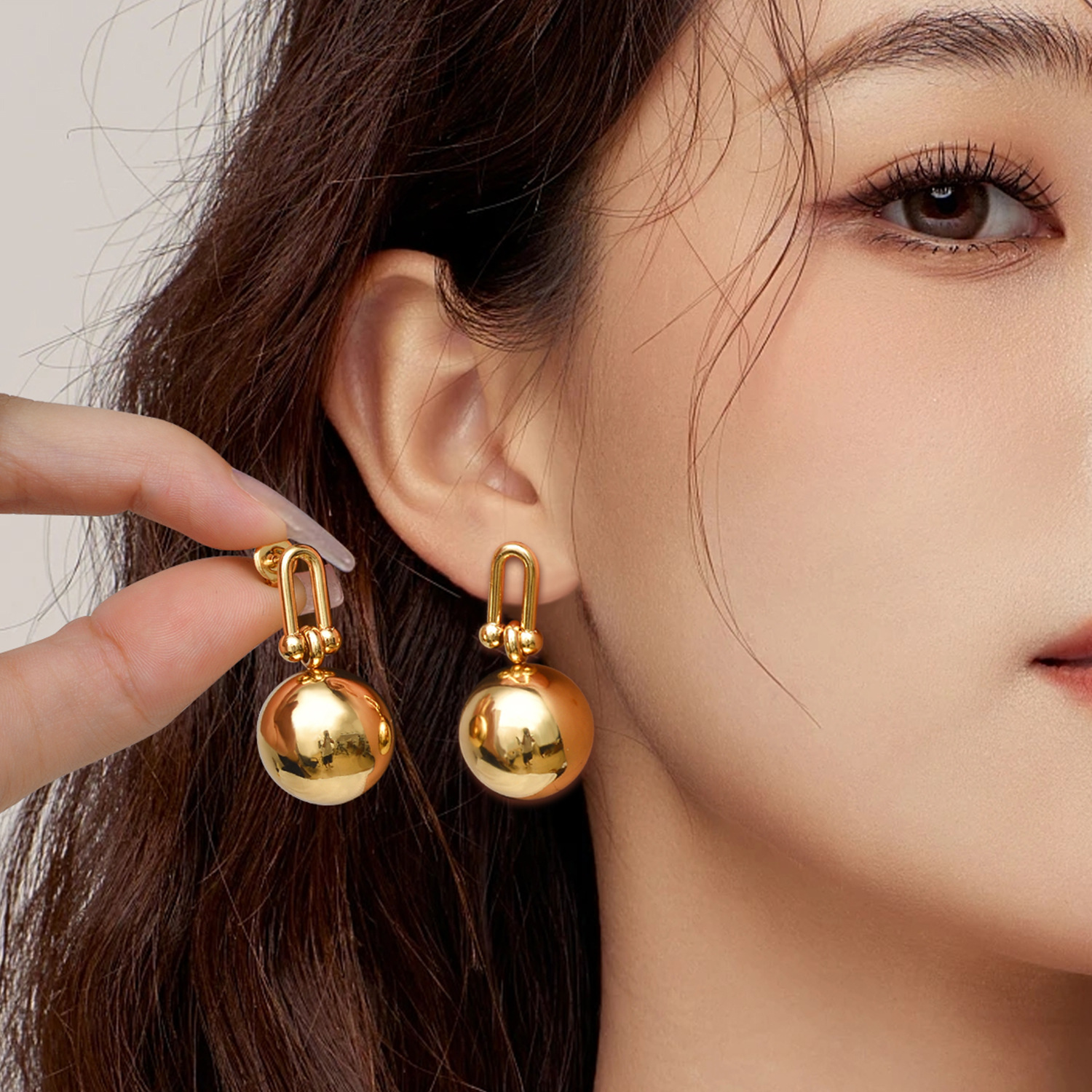 Titanium Steel Zircon Earrings For Women