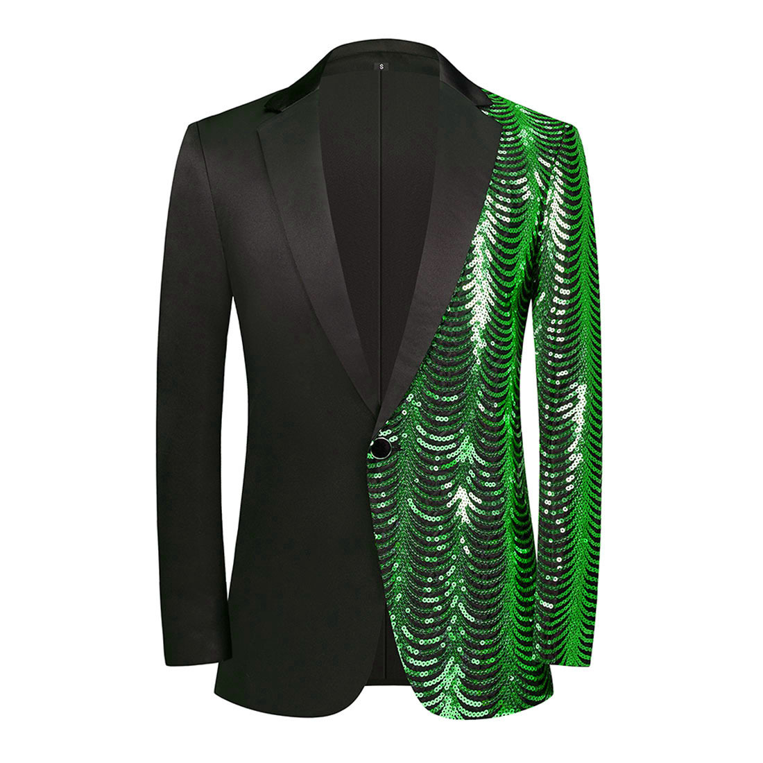 Men's Wavy Sequin Shiny Casual Suit Jacket