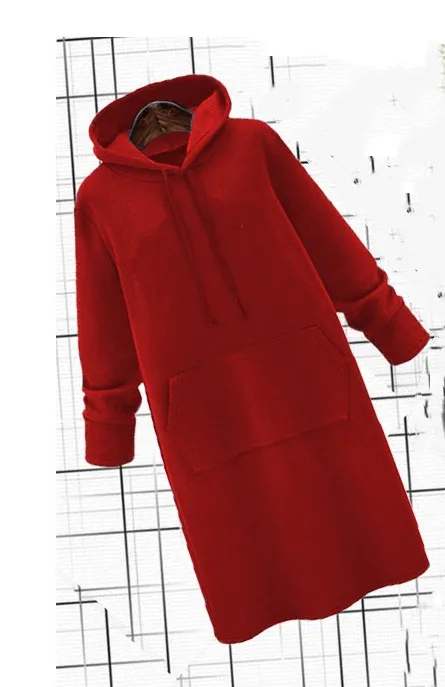 Mid length Sweater Coat Skirt Blank Sparkling Style Bright Red - Shop at LoveMi