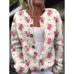 Women's Fashionable Knitted Cardigan Sweater - 23Style - View 1