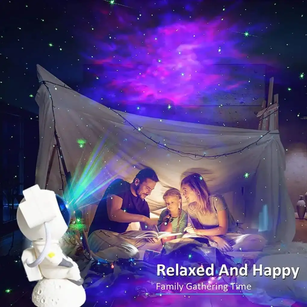 Mini Astronaut Star Light Colorful Projection Atmosphere Small Night Lamp