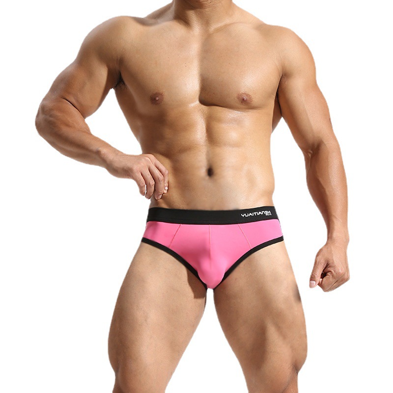 Men's Nylon Contrast Color Breathable Low Waist Shorts