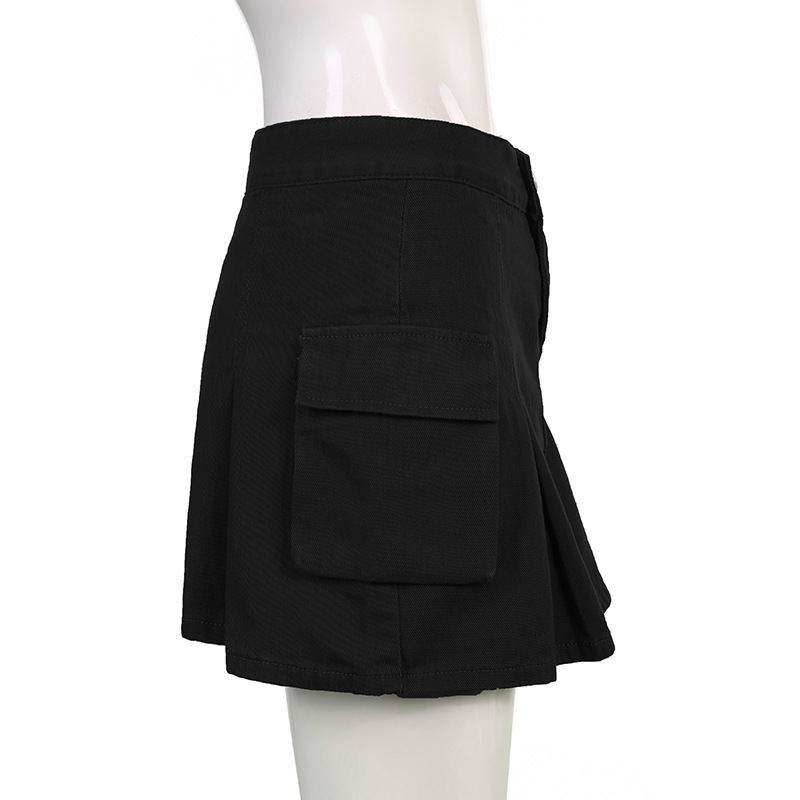 Title 22, Punk Fashion Low Rise Pleated Workwear Skirt fo...