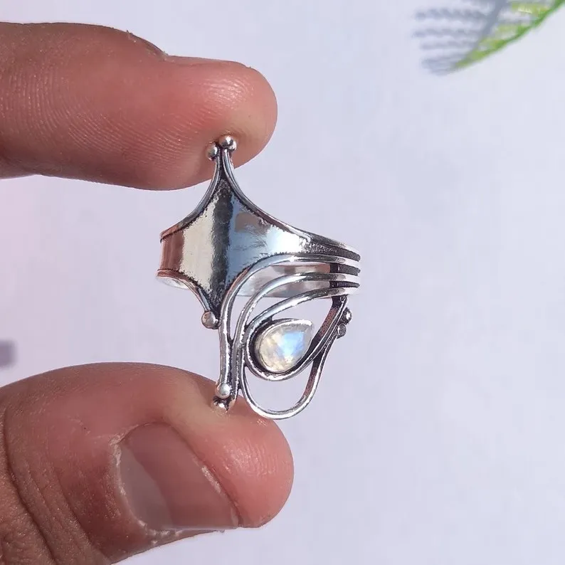 Retro Wide Hollow Ring For Women - Silver