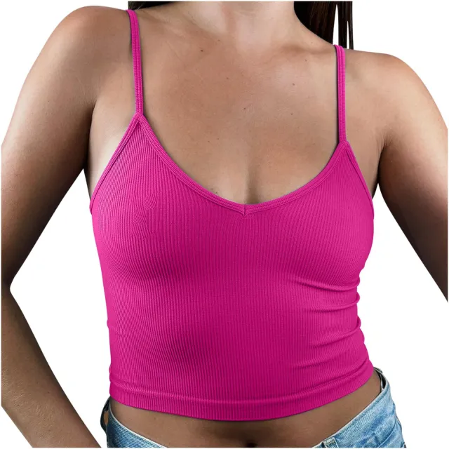 Solid Color Sleeveless Sports Vest Women Rose - Shop at LoveMi