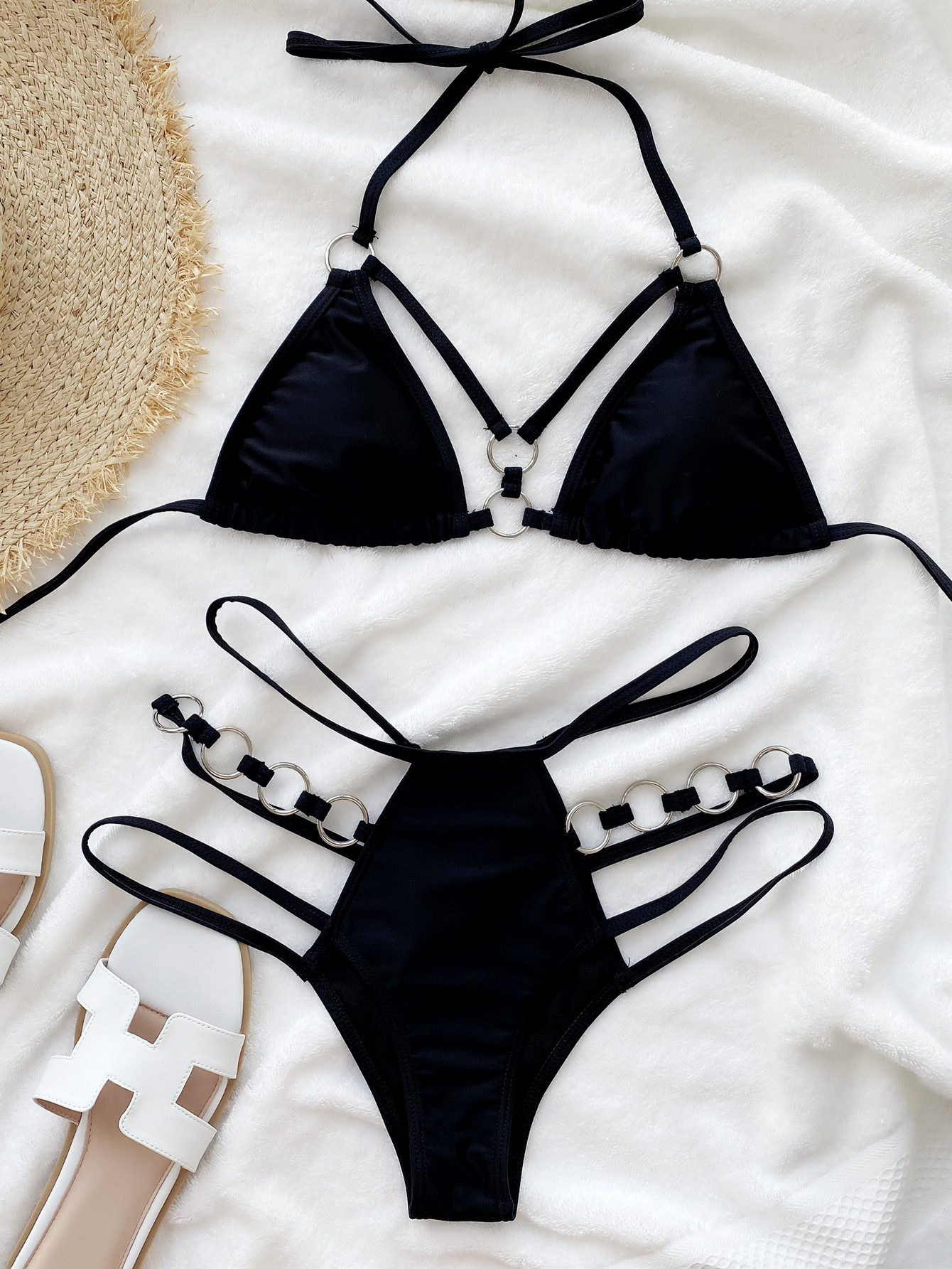 Pure Color Bikini Women’s Seperated Swimwear