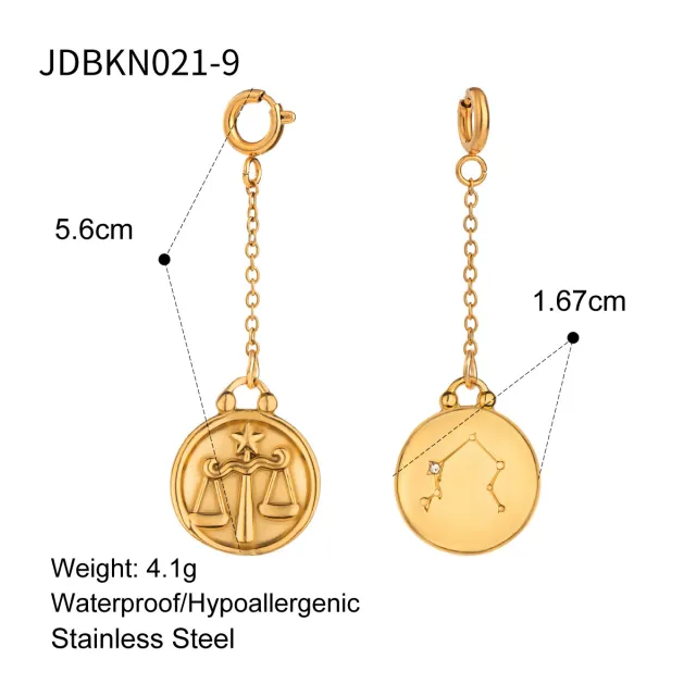 Stainless Steel Ornament Accessories Twelve Constellation Bikini Diy Pendant Jdbkn021 9 - Shop at LoveMi