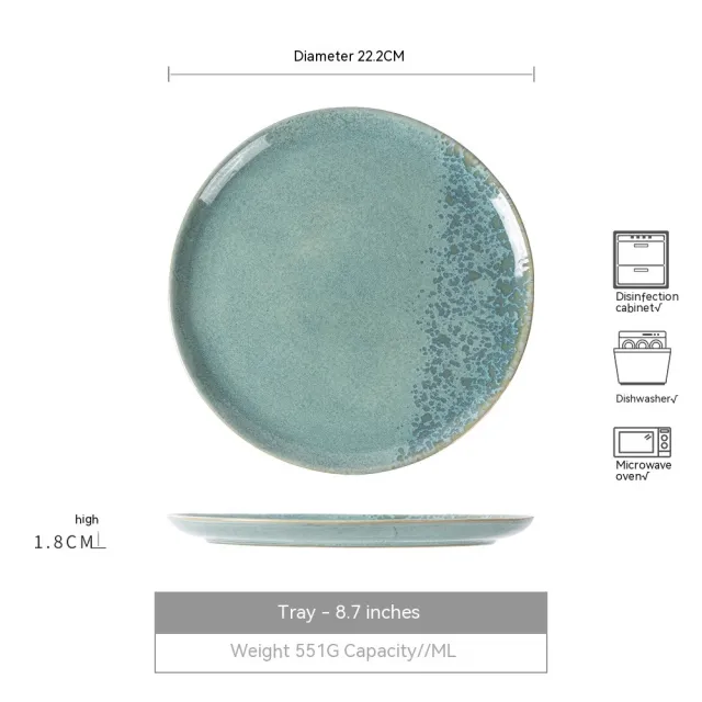 Minimalist Household Ceramic Plates Green - Shop at LoveMi