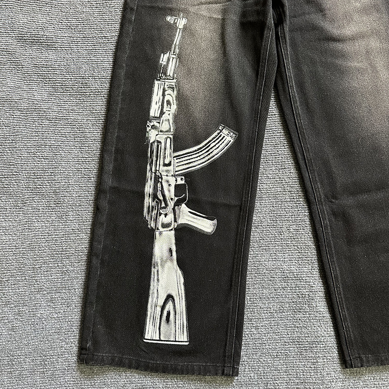 Y2K Retro Distressed Denim Jeans detail