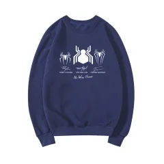 No Way Home Sweatshirt Peter Parker Hoodies Tom Holland Swea - Navy - View 1