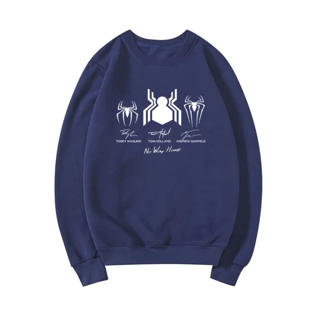 No Way Home Sweatshirt Peter Parker Hoodies Tom Holland Swea Navy - Shop at LoveMi