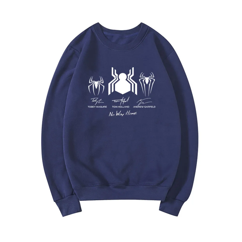 No Way Home Sweatshirt Peter Parker Hoodies Tom Holland Swea - Navy