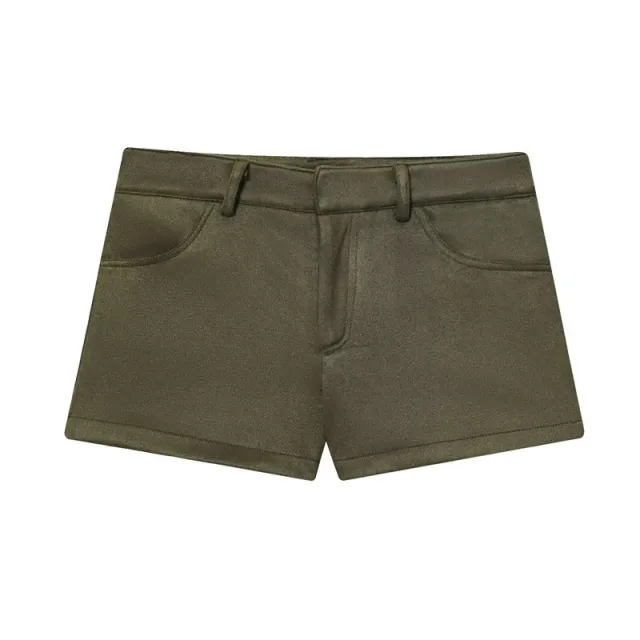 Women's Solid Color Suede Effect Suit Jacket Shorts Pants - Shop at LoveMi