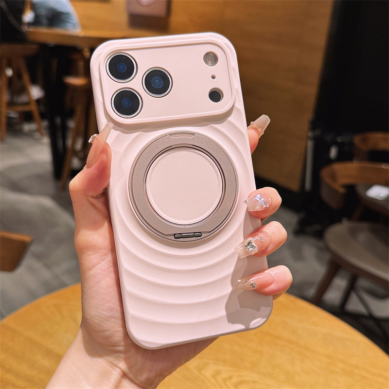 Wavy-pattern Liquid Silicone Phone Case 8