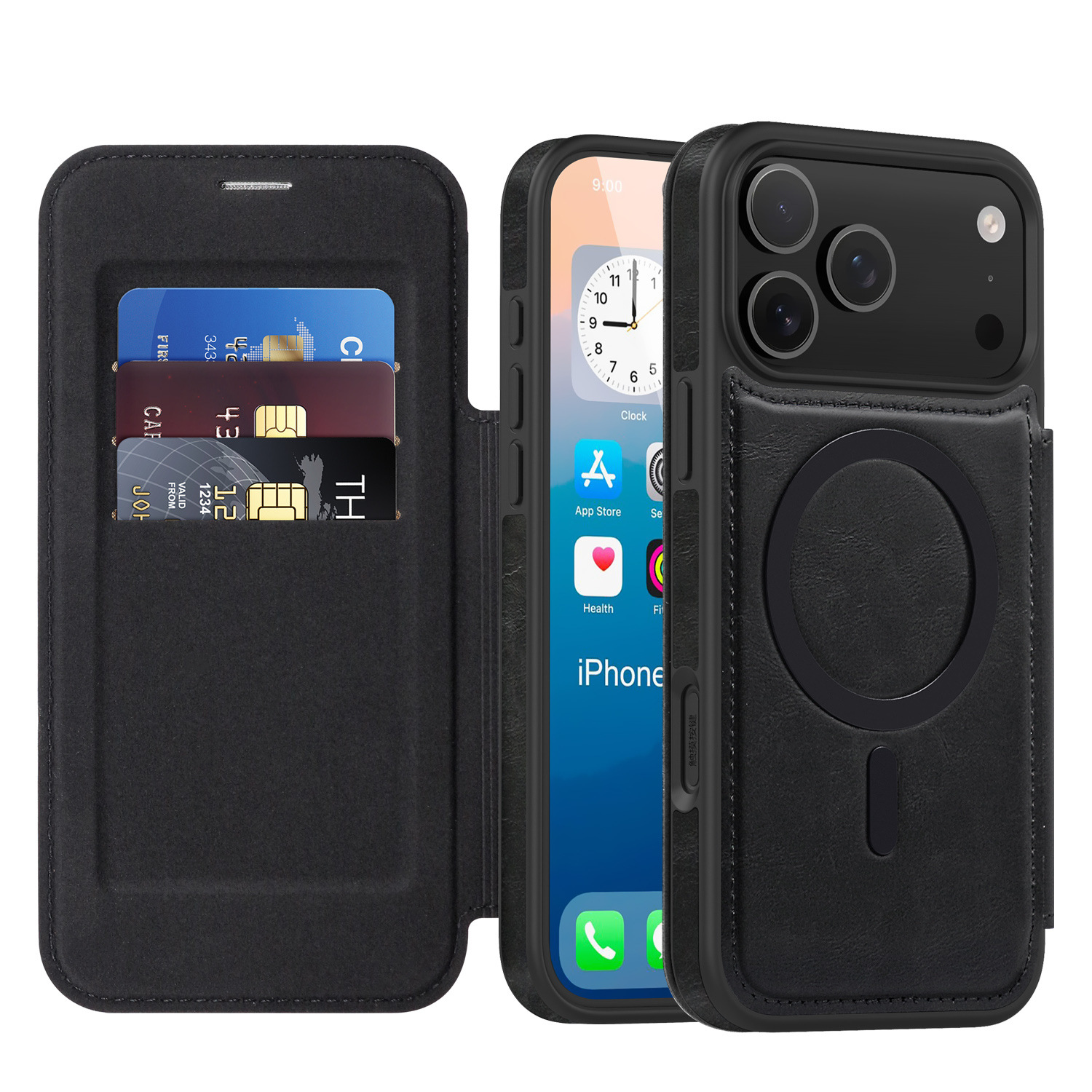 Solid-color, Minimalist, Versatile Magnetic Leather Phone Case 4