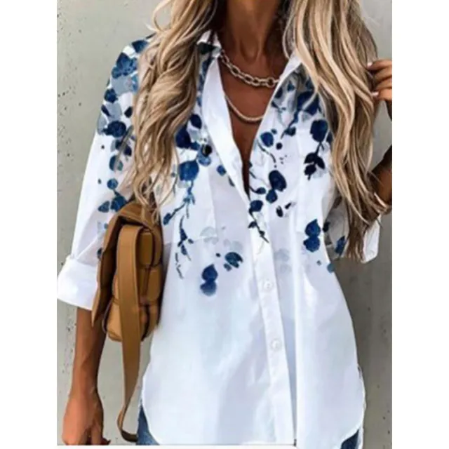 Women's Digital Printing Long Sleeve Shirt Top Pattern One M - Shop at LoveMi