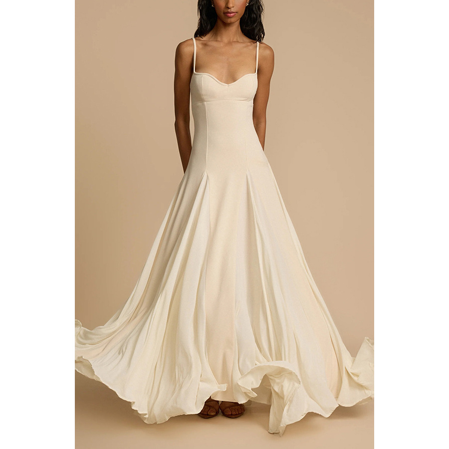 INS Casual Loose Vacation Zipper Dress Women White - Shop at LoveMi