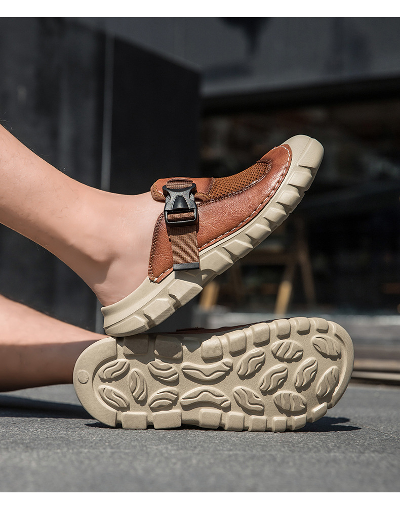 Men's Outdoor Non-Slip Deodorizing Water-Resistant Sandals — worn view 8