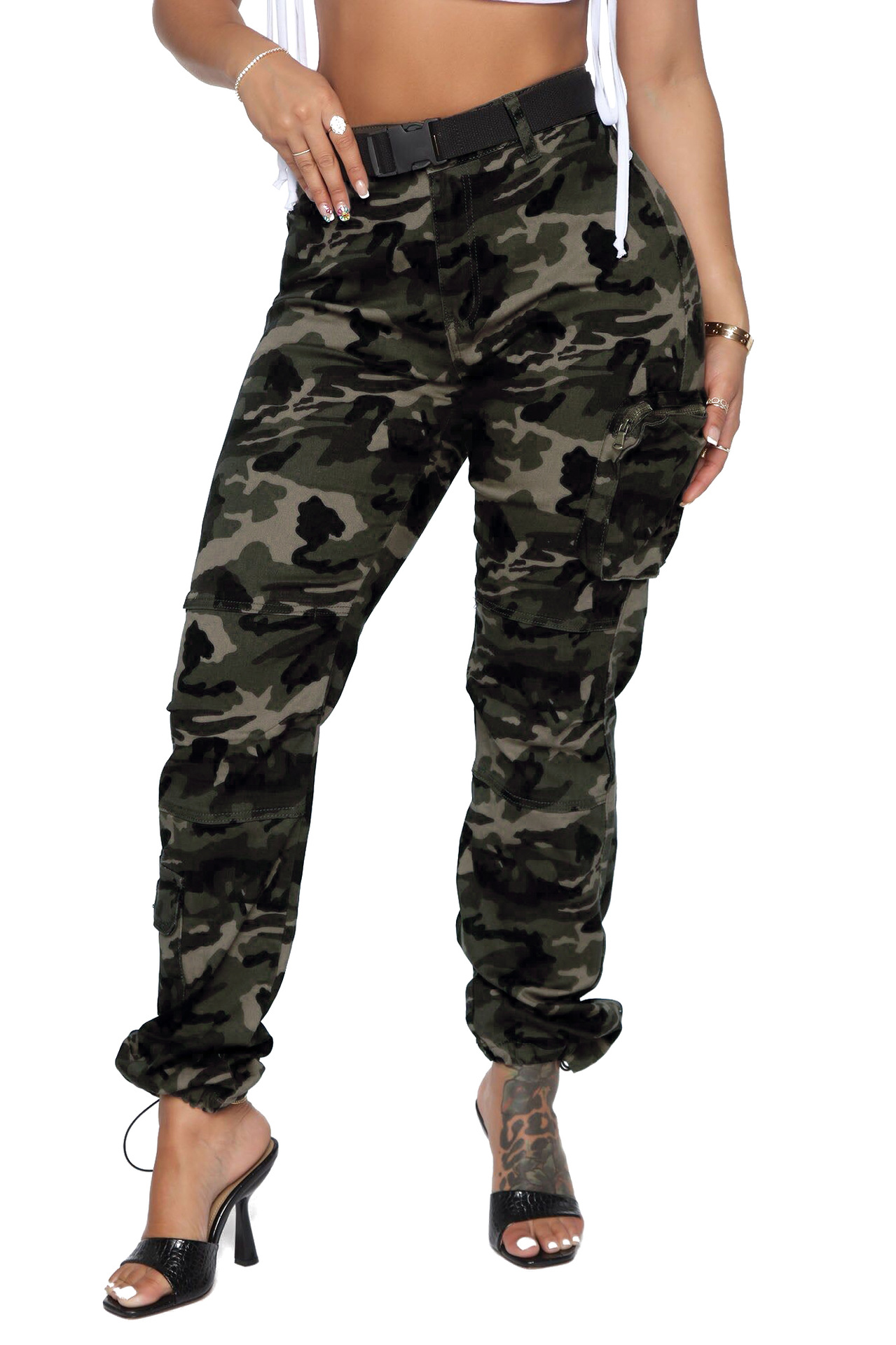 Title 10, Denim Camouflage Cargo Pants Jeans Casual