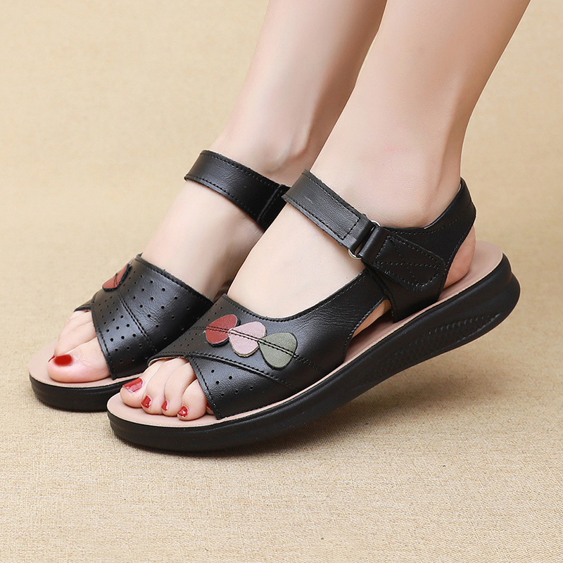 Faux Leather Velcro Sandals, picture 3 of 5