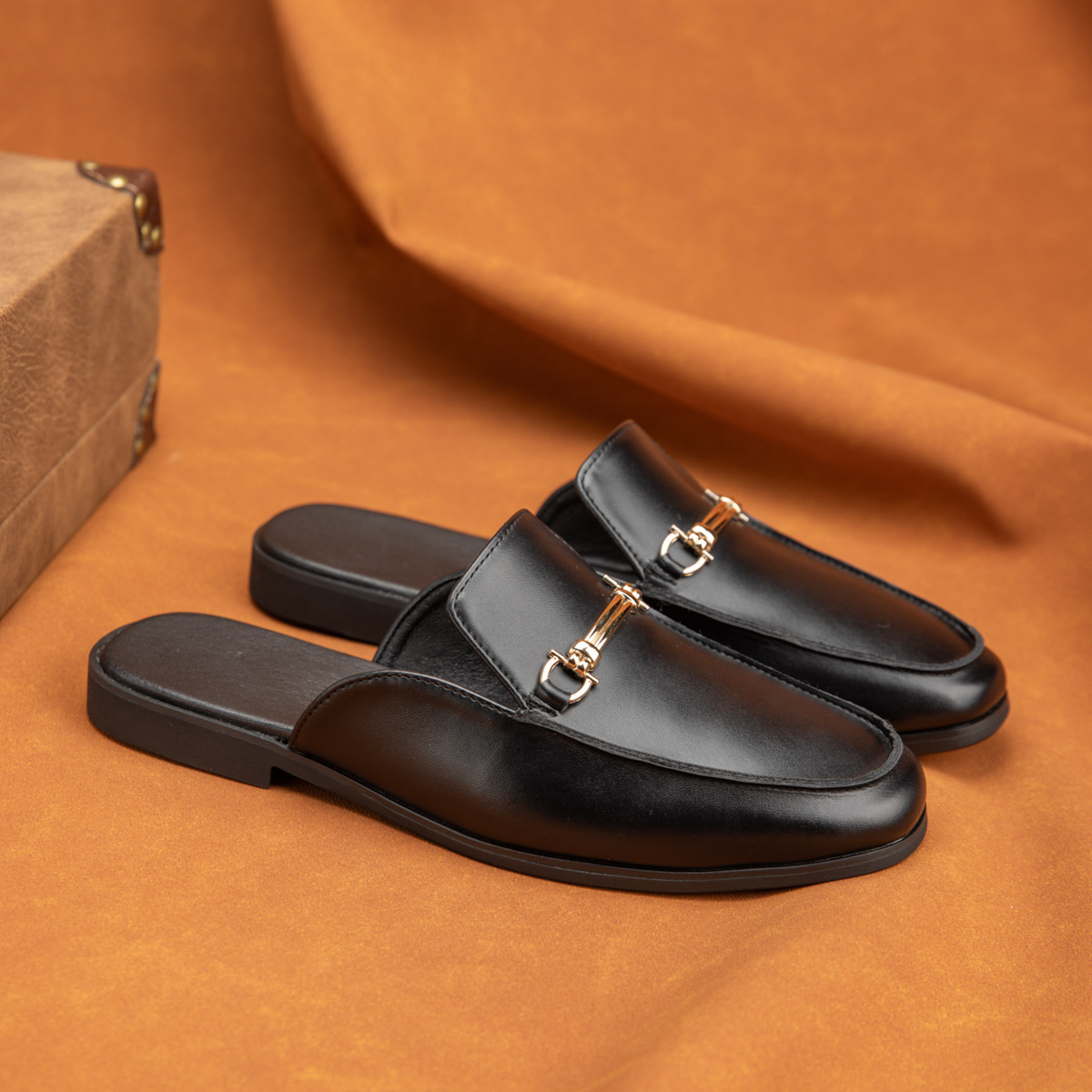 Men's Closed-toe Half Slippers Simple Sandals