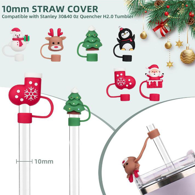 Title 4, New Christmas Straw Dust Cover 10mm Cup Accesso...