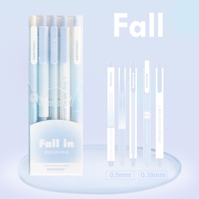 Gel Pen Set Blush Gradient Writing Signature (0.5mm-Blush