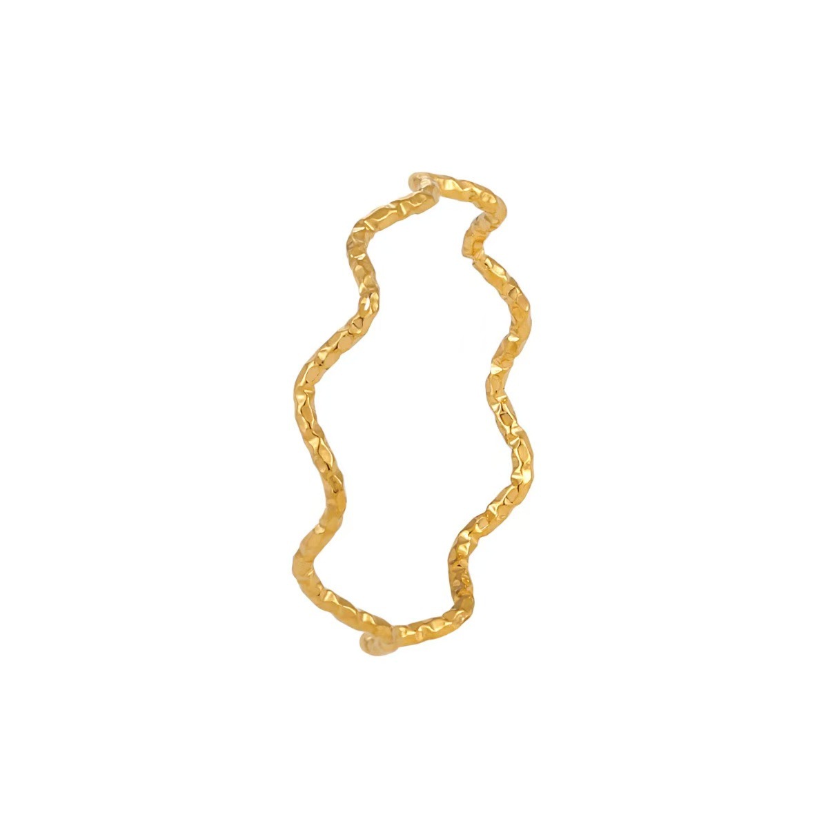 Ring With A Herringbone Pattern Knuckle Ring For The Index Finger Plain Band Plated - Image 4