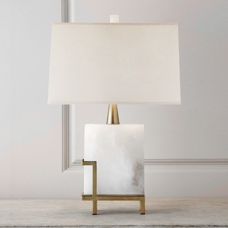 Sleek Modern Table Lamp With A Marble Base