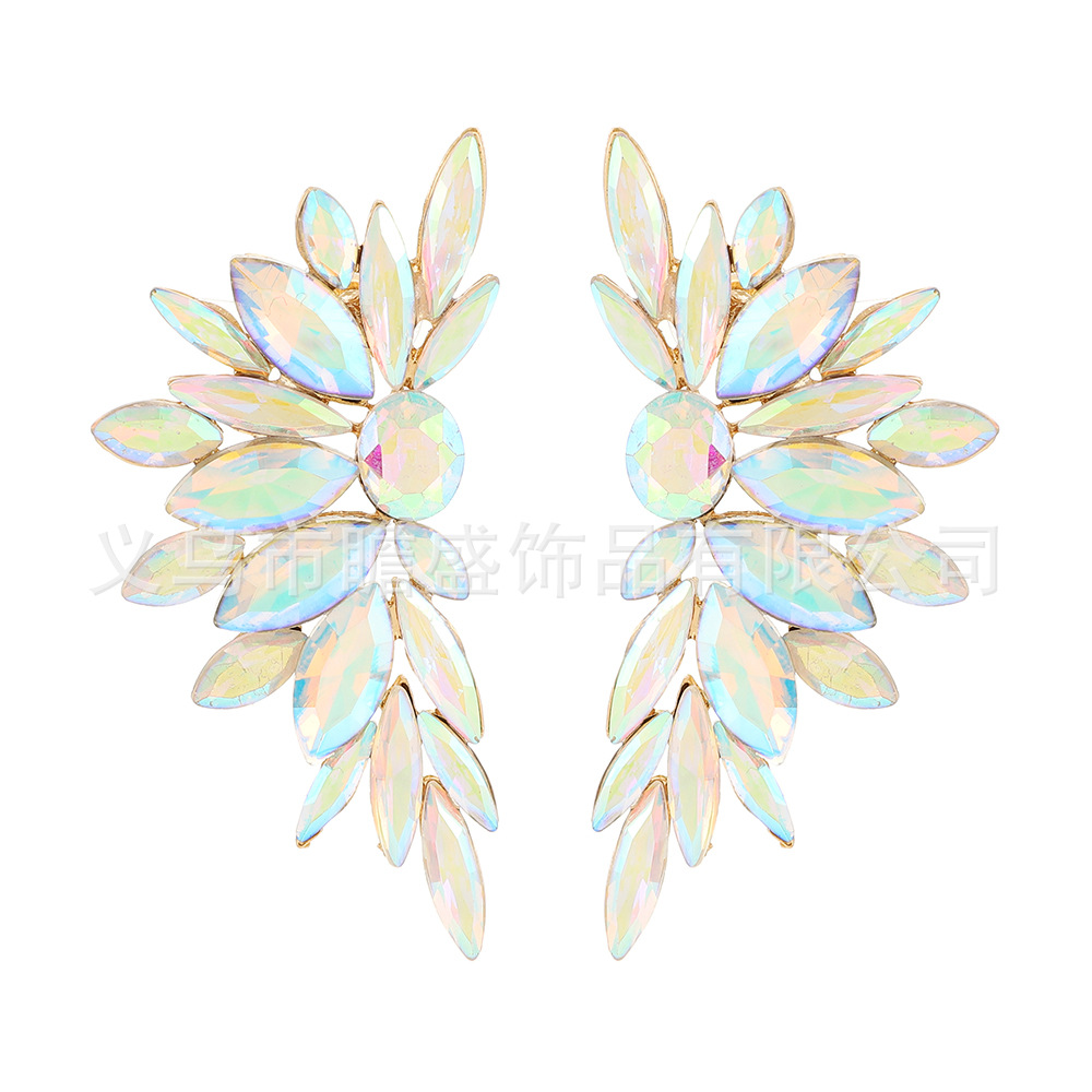 Fashionable Rhinestone Alloy Large Earrings