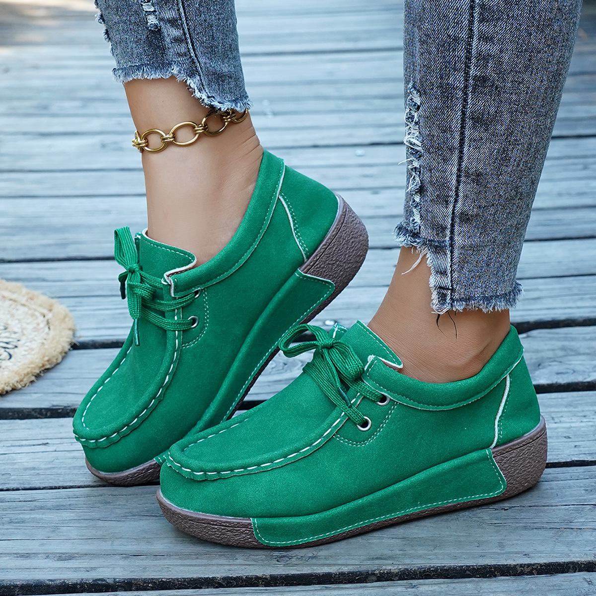 Faux Suede Slip-On Loafers