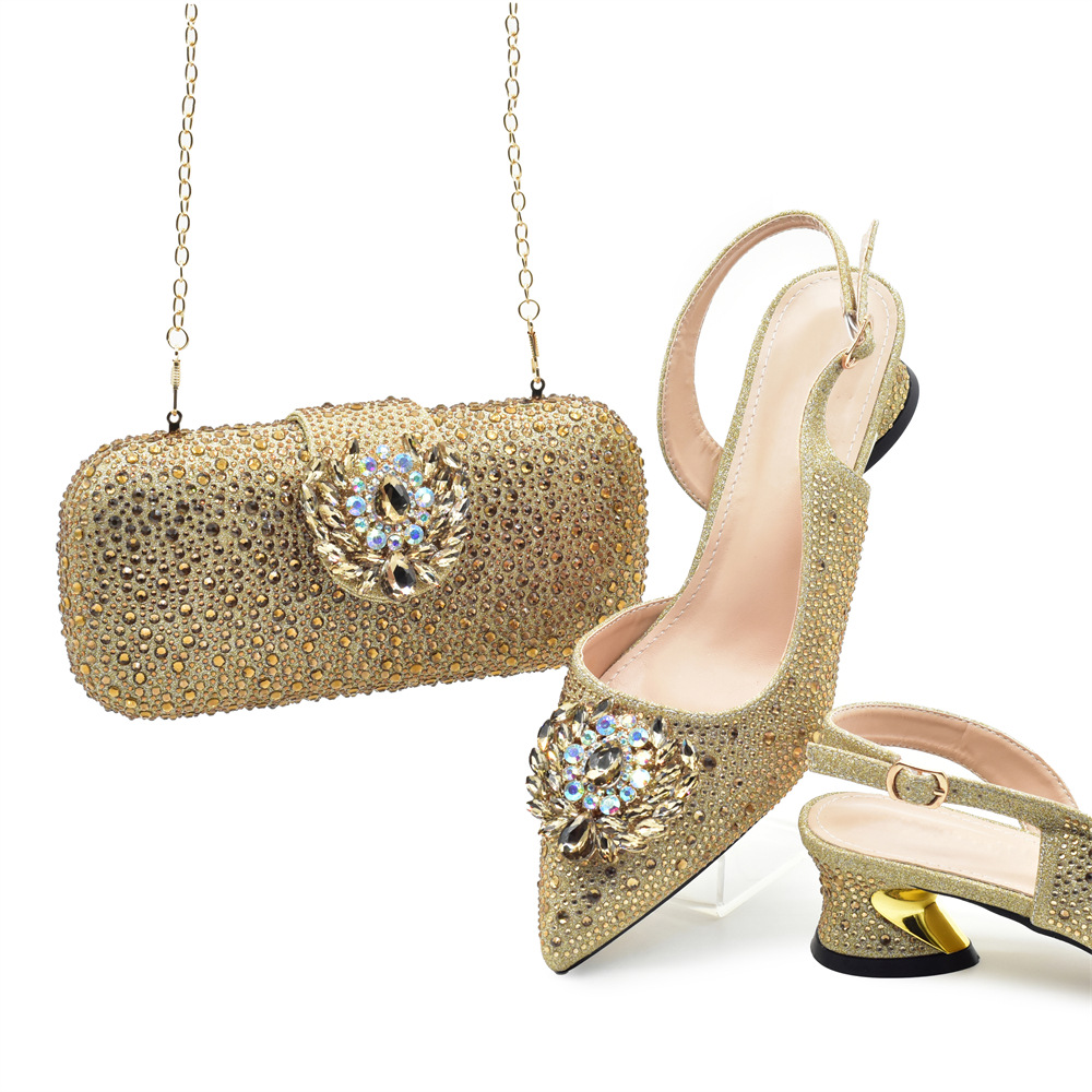 Chunky Heel Sandals with Handbag, picture 3 of 5