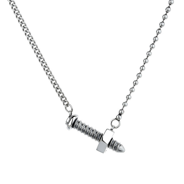 S925 Sterling Silver Creative Design Screw Necklace
