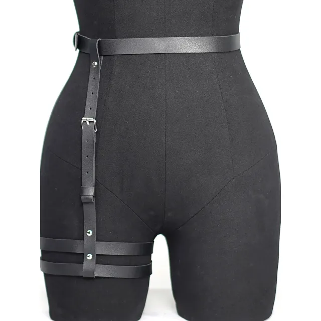 Personality Punk Leg Ring Clothing Decoration Black - Shop at LoveMi