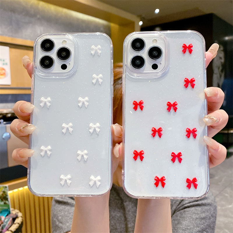Epoxy Glitter Bow IPhone16Promax Phone Case
