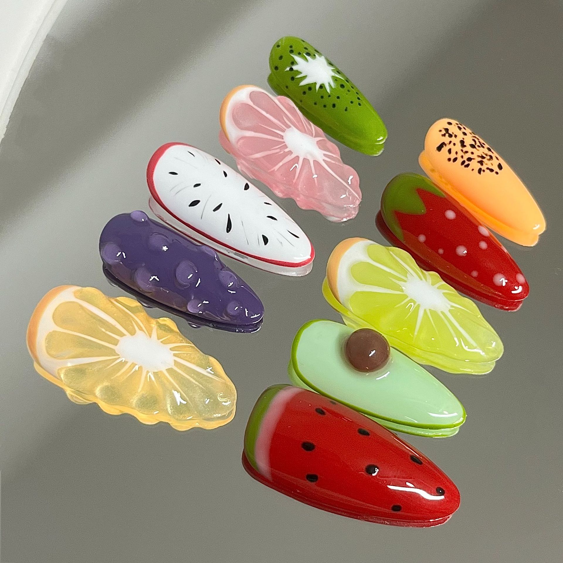 Cute Cartoon Removable Nail Stickers Featuring Lemons