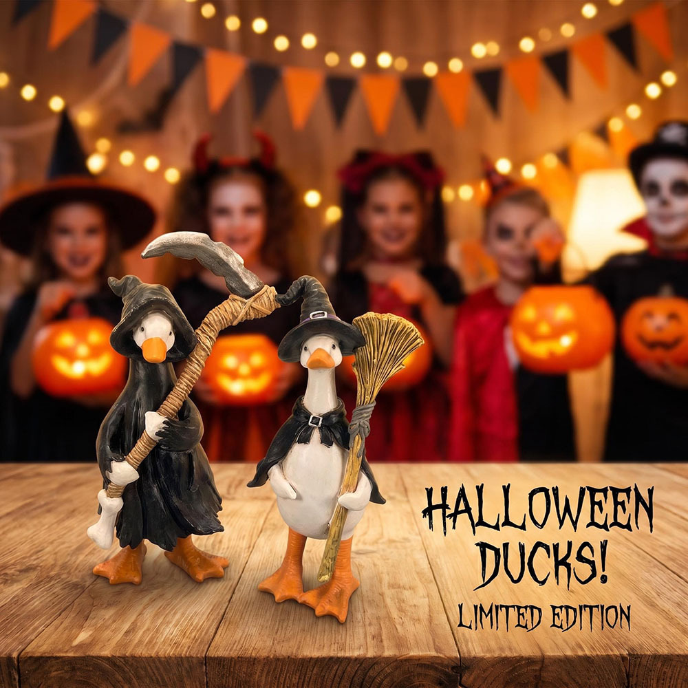 Halloween Decoration Witch And Ghost Tabletop Resin Craft