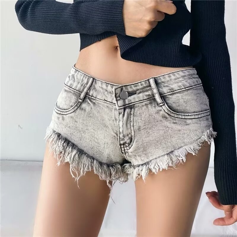 Low Rise Denim Shorts Sexy Micro Raw Hem Jean Shorts 13 2398c7d7 7ccd 4797 86d4 8021e9f9d4d1