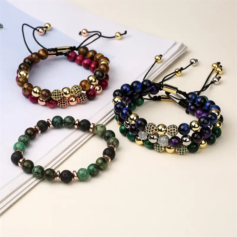 Colorful Tigereye Beaded Weave Bracelet