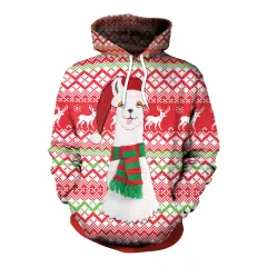Women's Christmas Loose Versatile Hooded Creative Digital Printing Sweater - Sb101 025-Xxl - View 1