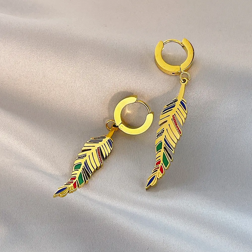 Women's Bohemian Style Personalized Feather Earrings