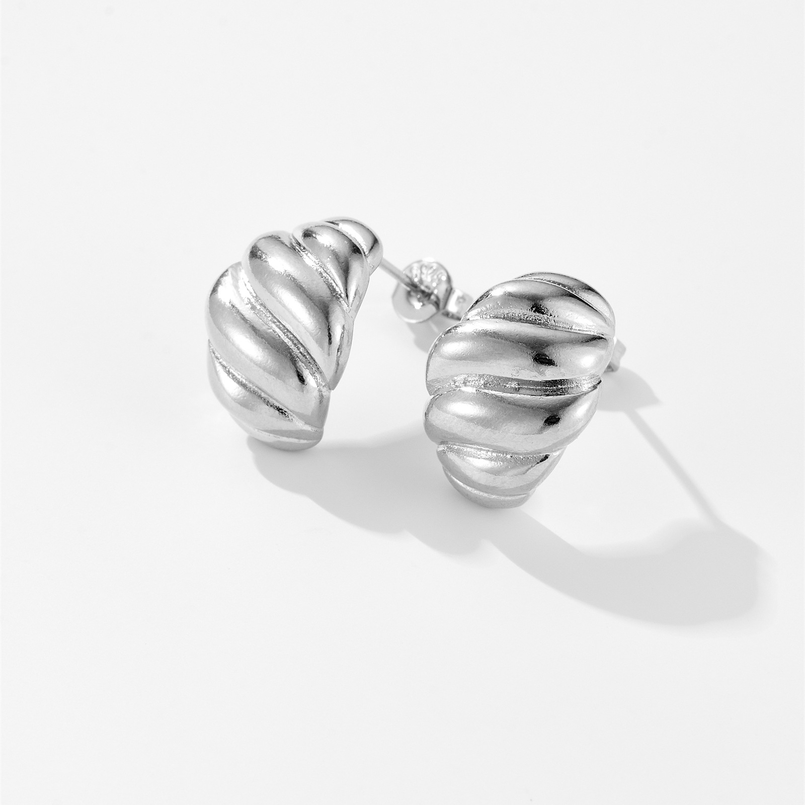 New Niche Design Spiral Earrings C- Ring