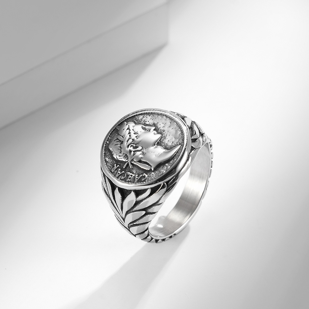Roman Empire Caesar Stainless Steel Ring