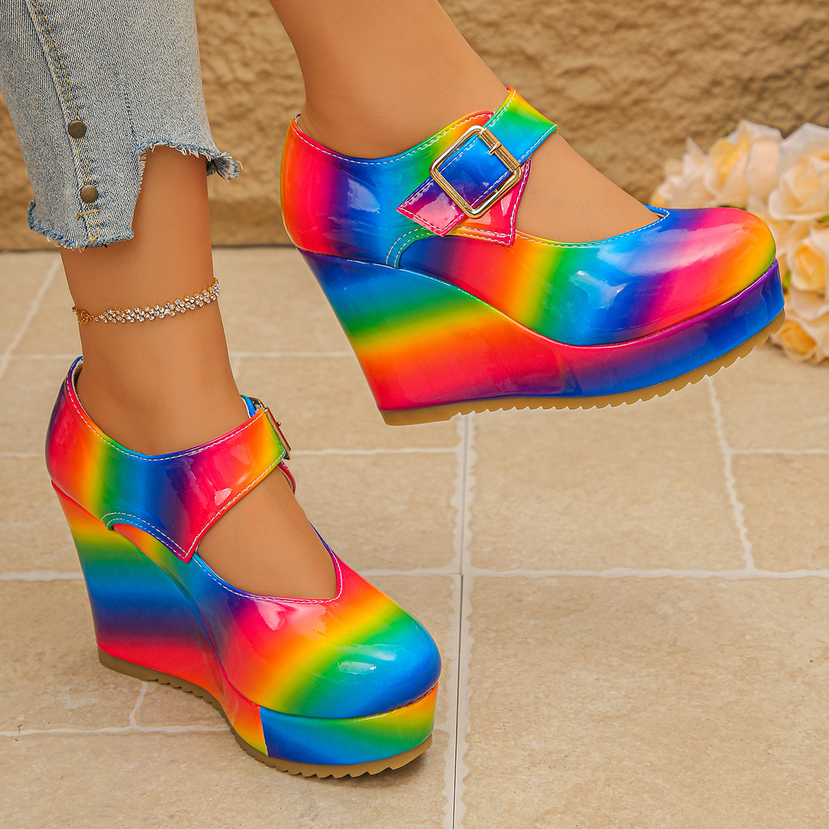 Waterproof Platform Wedge Heels, picture 2 of 4