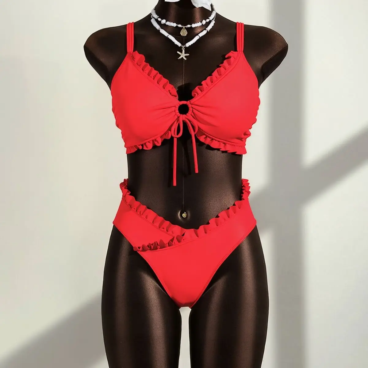 New Style Red Two-Piece Swimsuit