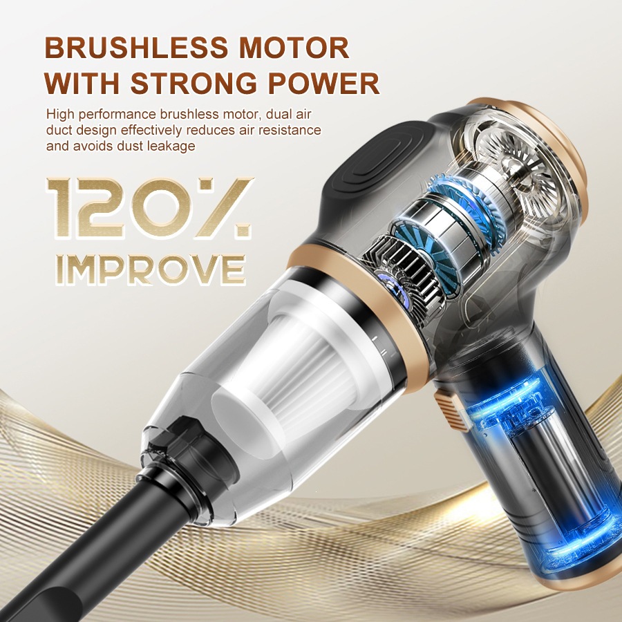 New Cordless Portable All-in-one Car Vacuum Cleaner