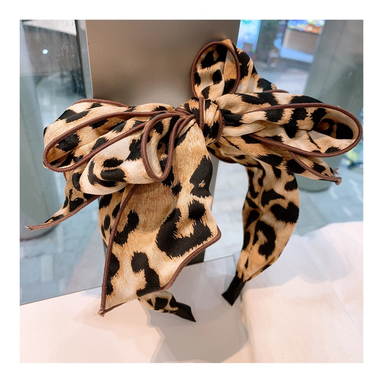 Title 5, Leopard Print Headband Multilayer Bow Fairy