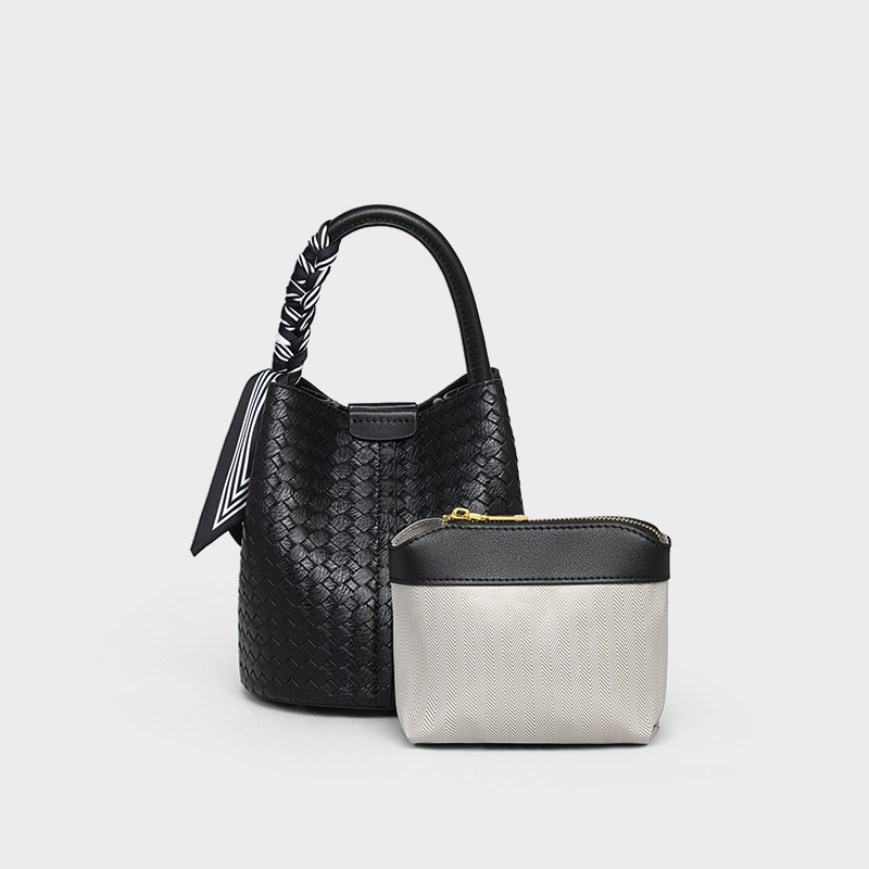 Woven Bucket Crossbody Bag, picture 4 of 5