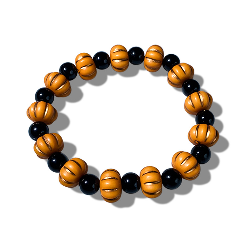 Halloween Pumpkin Skull Beaded Bracelet Three-piece Set